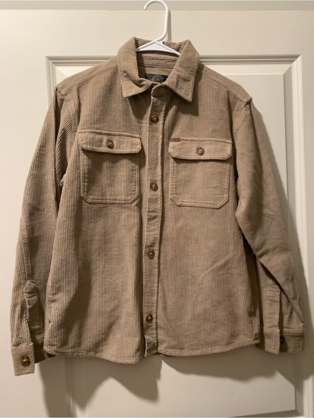 Buffalo David Bitton Tan Corduroy Button-Up Overshirt